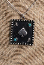 Load image into Gallery viewer, TIPI Shadow Ace Turquoise &amp; Silvertone Necklace
